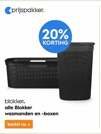 Blokker Alle blokker wasmanden en-boxen aanbieding