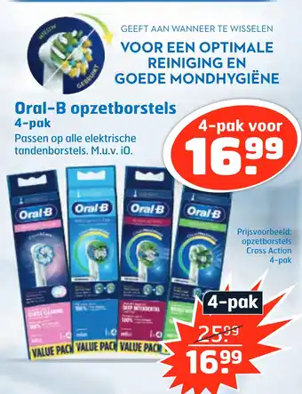 Trekpleister Oral-B opzetborstels 4-pak aanbieding