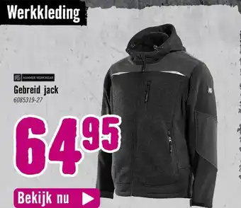 Hornbach Hammer workwear gebreid jack aanbieding