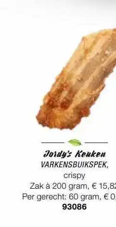 Bidfood Jordy's keuken varkensbuikspek aanbieding