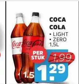 Sahan Supermarkten Coca cola light of zero 1,5l aanbieding