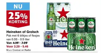 Hoogvliet Heineken of grolsch aanbieding