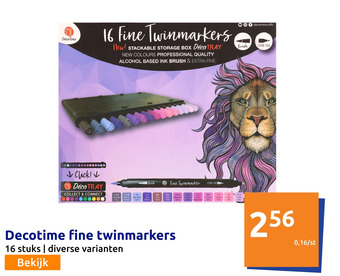 Action Decotime fine twinmarkers aanbieding