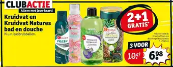 Kruidvat Kruidvat en kruidvat natures bad en douche 2+1 gratis aanbieding