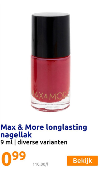 Action Max & More longlasting nagellak aanbieding