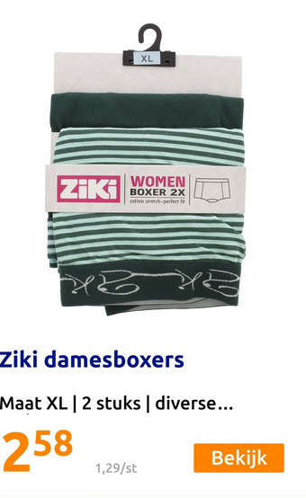 Action Ziki damesboxers aanbieding