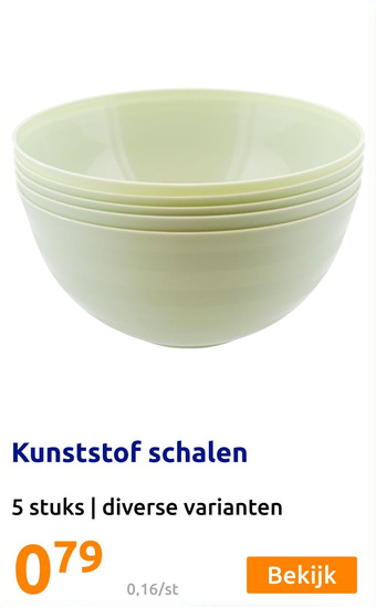 Action Kunststof schalen aanbieding