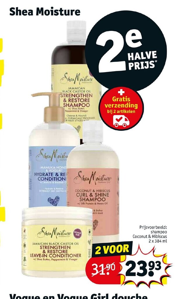 Shea moisture aanbieding bij Kruidvat