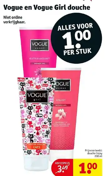 Kruidvat Vogue en Vogue girl douche aanbieding