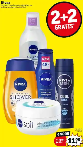 Kruidvat Nivea 2+2 gratis aanbieding