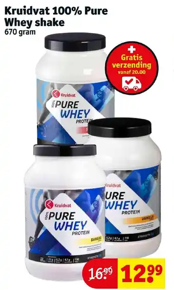 Kruidvat Kruidvat 100% pure whey shake aanbieding