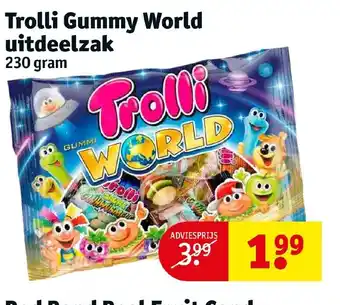 Kruidvat Trolli gummy world uitdeelzak 230g aanbieding