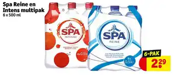 Kruidvat Spa reine en intens multipak 6 x 500ml aanbieding