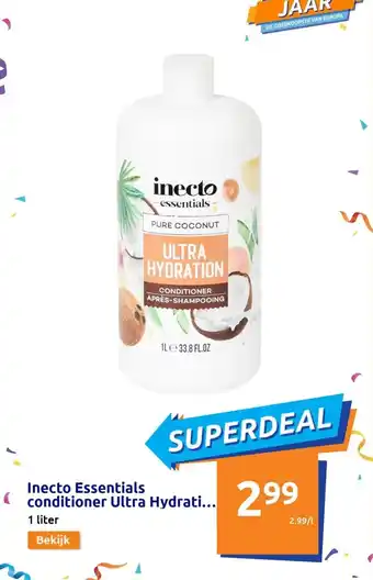 Action Inecto essentials conditioner ultra hydrati 1 liter aanbieding