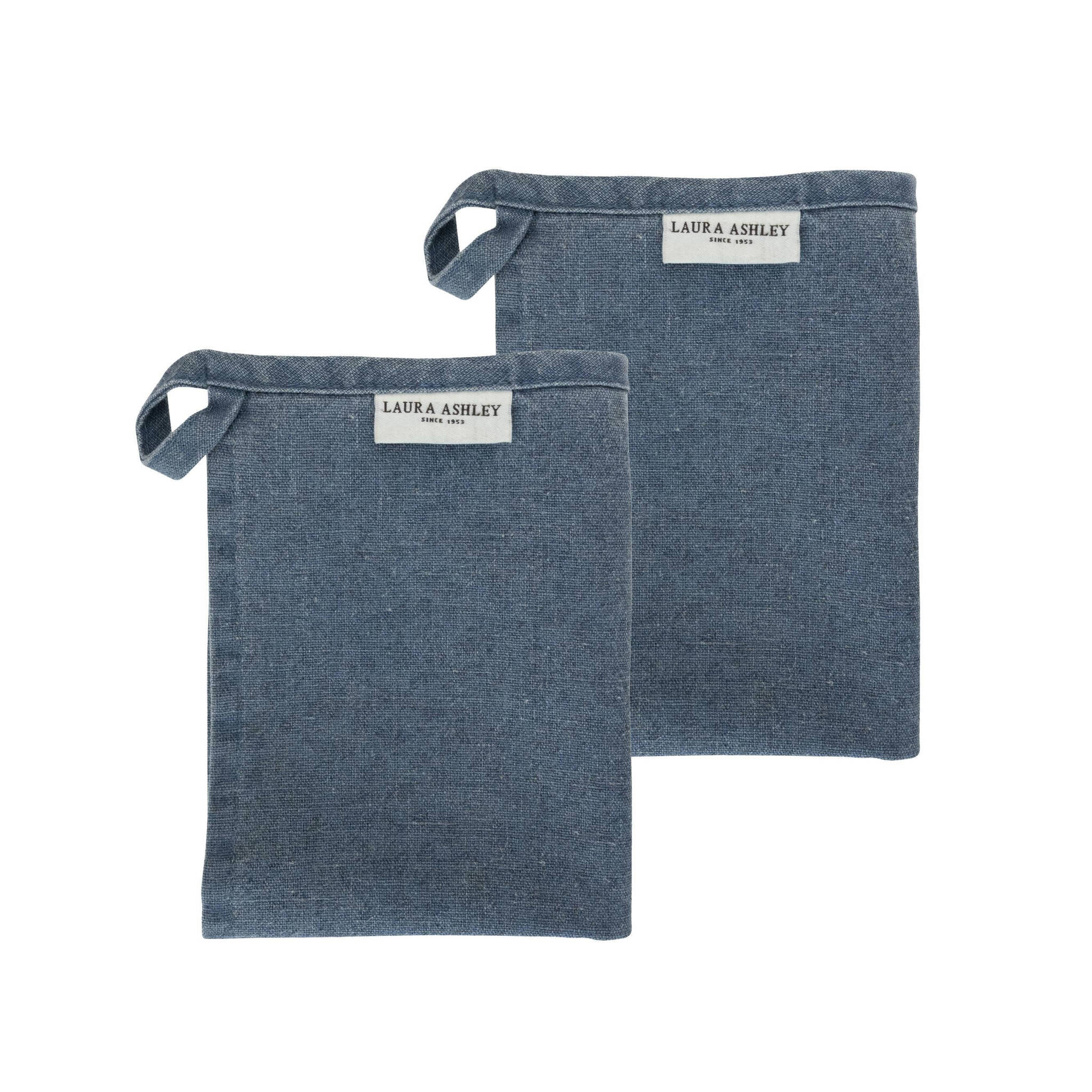 Laura ashley theedoek wild clematis blauw (set van 2) aanbieding bij Wehkamp