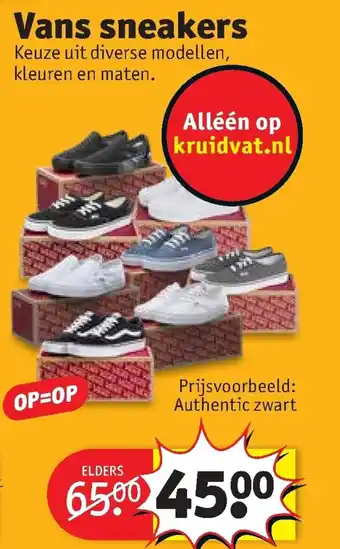 Kruidvat Vans sneakers aanbieding