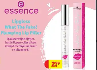 Kruidvat Essense Lipgloss What The Fake! Plumping Lip Filler aanbieding