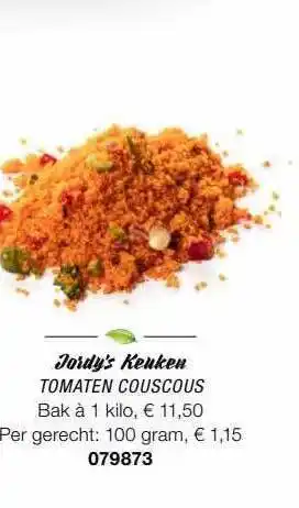 Bidfood Jordy's keuken tomaten couscous aanbieding