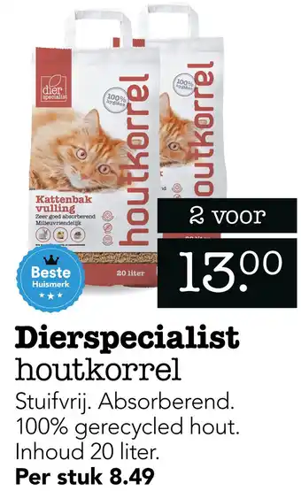 Dierspecialist Dierspecialist houtkorrel aanbieding