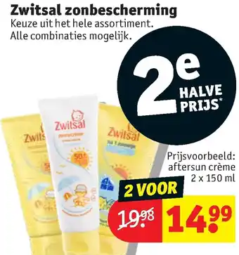 Kruidvat Zwitsal zonbescherming 2x150ml aanbieding