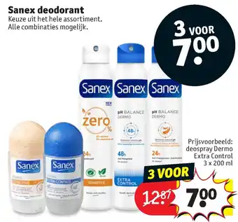 Kruidvat Sanex deodorant 3x200ml aanbieding