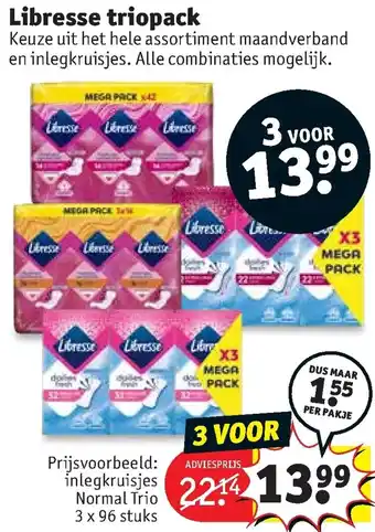 Kruidvat Libresse triopack aanbieding