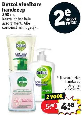 Kruidvat Dettol vloeibare handzeep 250ml aanbieding