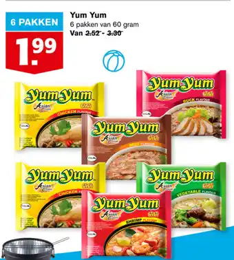 Hoogvliet Yum Yum 6*60g aanbieding