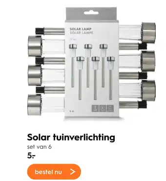 Blokker Solar tuinverlichting aanbieding