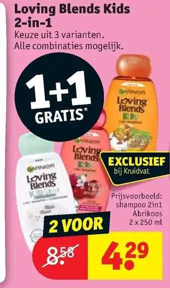 Kruidvat Loving Blends Kids 2-in-1 250 ml aanbieding