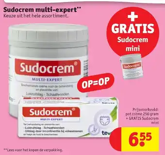 Kruidvat Sudocrem multi-expert 250 gram aanbieding