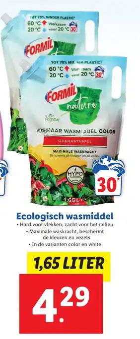 Lidl Ecologisch wasmiddel 1,65 Liter aanbieding