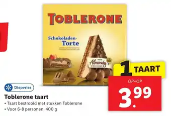 Lidl Toblerone taart 400 gram aanbieding