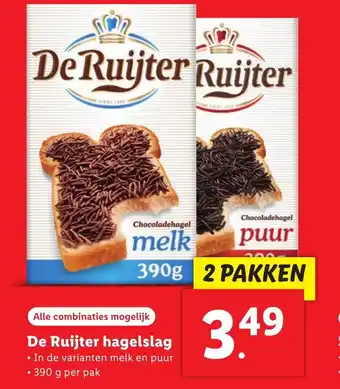 Lidl De Ruijter hagelslag 390 gram aanbieding