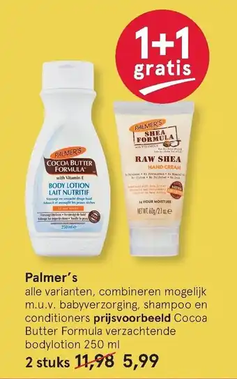 Etos Palmer's 1+1 aanbieding