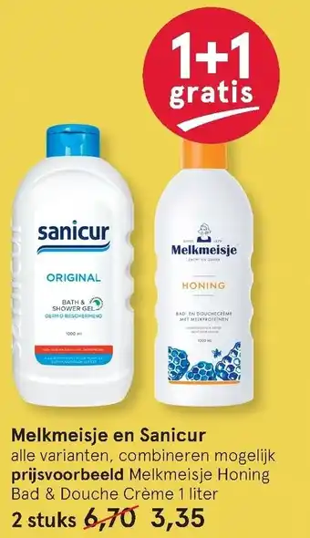 Etos Melkmeisje en Sanicur 1+1 aanbieding