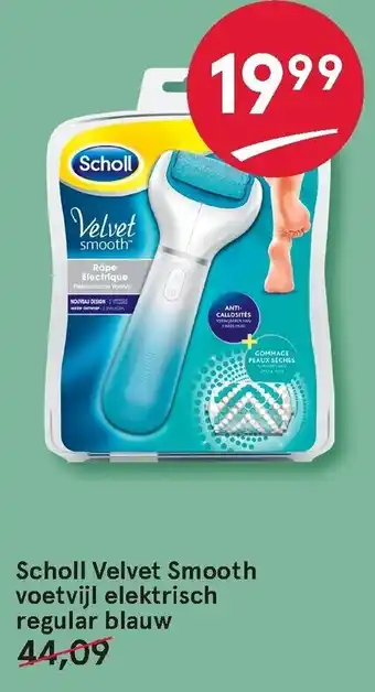 Etos Scholl Velvet Smooth voetvijl elektrisch regular blauw aanbieding