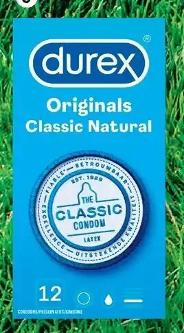 Etos Durex Condooms Classic Natural 12st aanbieding