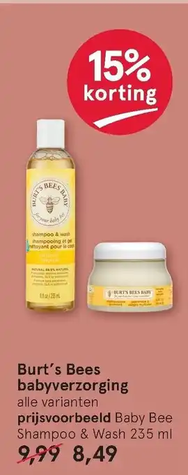 Etos Burt's Bees Babyverzorging aanbieding