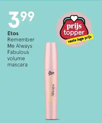 Etos Etos Remember Me Always Fabulous volume mascara aanbieding