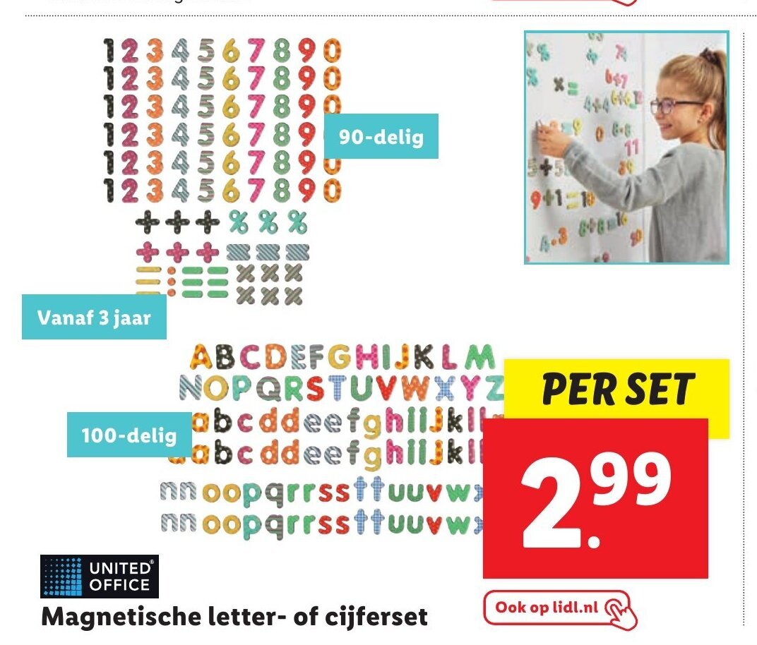 letterofcijferset aanbieding bij Lidl