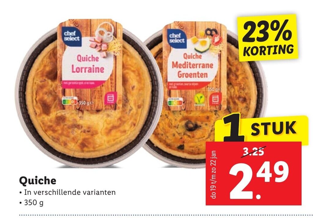 Quiche 350 gram aanbieding bij Lidl