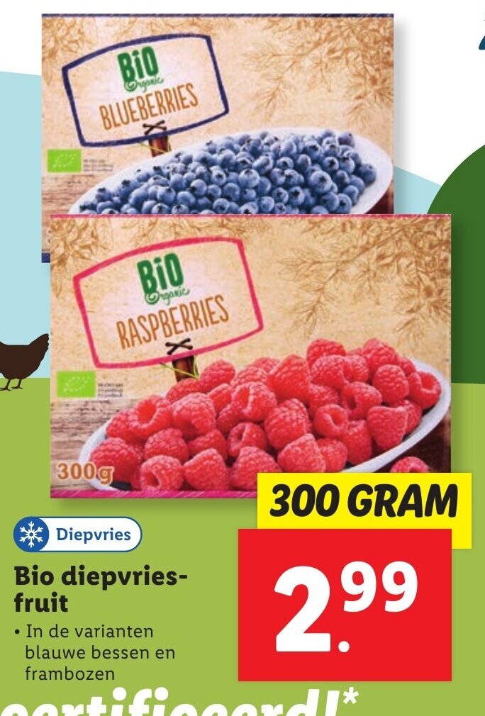 Bio diepvriesfruit 300 gram aanbieding bij Lidl