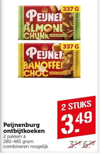 Coop Peijnenburg ontbijtkoeken 2 stuks aanbieding