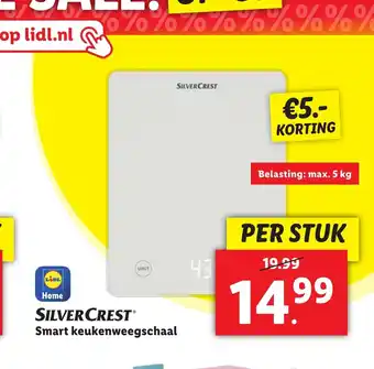 Lidl Silvercrest Smart keukenweegschaal per stuk aanbieding