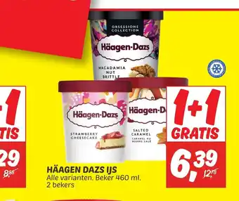 Dekamarkt Haagen Dazs Ijs 1+1 Gratis aanbieding