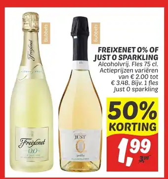 Dekamarkt Freixenet 0% of just 0 sparkling aanbieding