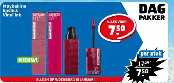 Trekpleister Maybelline lipstick vinyl ink aanbieding