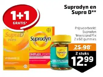 Trekpleister Supradyn en supra D 1+1 gratis aanbieding