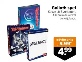 Trekpleister Goliath spel aanbieding